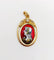 Pendentif Limoges Art nouveau - Pendentif en or jaune 18k, émail et perle 58 Facettes A06389