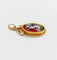 Pendentif Limoges Art nouveau - Pendentif en or jaune 18k, émail et perle 58 Facettes A06389