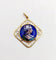 Pendentif Art nouveau - Pendentif en or 18k avec plaque émaillée Limoges 58 Facettes A06402