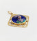 Pendentif Art nouveau - Pendentif en or 18k avec plaque émaillée Limoges 58 Facettes A06402