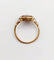 Bague 50 Bague cible Art déco en or jaune 18k, diamants taille rose et rubis calibrés 58 Facettes A06428