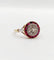 Bague 50 Bague cible Art déco en or jaune 18k, diamants taille rose et rubis calibrés 58 Facettes A06428