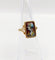 Bague 48.5 Bague Art nouveau Limoges en or 18k avec plaque émaillée 58 Facettes A06430