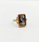 Bague 48.5 Bague Art nouveau Limoges en or 18k avec plaque émaillée 58 Facettes A06430