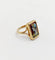 Bague 48.5 Bague Art nouveau Limoges en or 18k avec plaque émaillée 58 Facettes A06430
