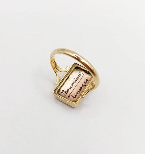 Bague 48.5 Bague Art nouveau Limoges en or 18k avec plaque émaillée 58 Facettes A06430