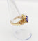 Bague 52 Bague jonc vintage en or 18k avec tanzanite et diamants 58 Facettes B01020