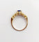 Bague 52 Bague jonc vintage en or 18k avec tanzanite et diamants 58 Facettes B01020