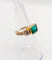 Bague 49 Bague jarretière vintage en or 18k avec émeraude et diamants 58 Facettes A06440