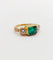 Bague 49 Bague jarretière vintage en or 18k avec émeraude et diamants 58 Facettes A06440