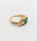 Bague 49 Bague jarretière vintage en or 18k avec émeraude et diamants 58 Facettes A06440