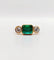 Bague 49 Bague jarretière vintage en or 18k avec émeraude et diamants 58 Facettes A06440