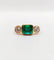 Bague 49 Bague jarretière vintage en or 18k avec émeraude et diamants 58 Facettes A06440