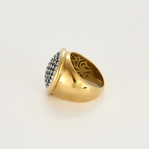 Bague 54 Premiers Joyaux - Bague en or jaune et blanc, saphirs et diamants 58 Facettes LP1408/