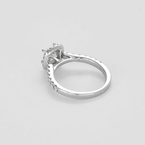 Bague 47 Solitaire taille princesse - Bague en or blanc 750 et diamants 58 Facettes LP1385/