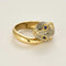 Bague 58 Bague félin jonc bombé en or jaune, diamants et saphir 58 Facettes LP1404/