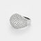 Bague 52 Le Mont des Diamants - Bague bombée en or blanc et diamants 58 Facettes LP1374/