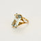 Bague 52 La Topaze - Bague moderniste en or jaune avec topaze 58 Facettes LP1475/