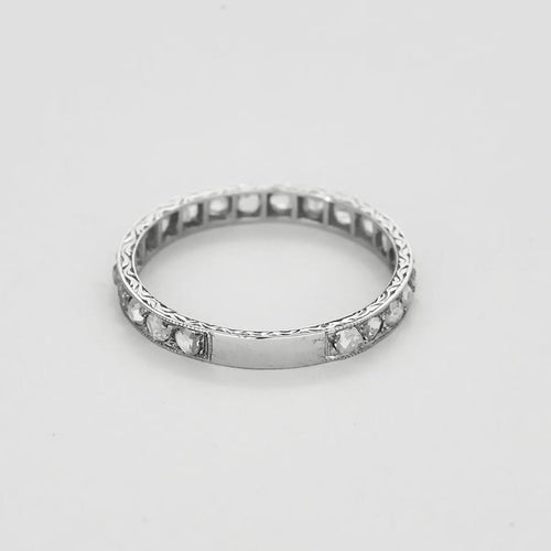 Bague 64 Alliance Art nouveau Belle Époque - Bague en platine et diamants 58 Facettes LP1406/