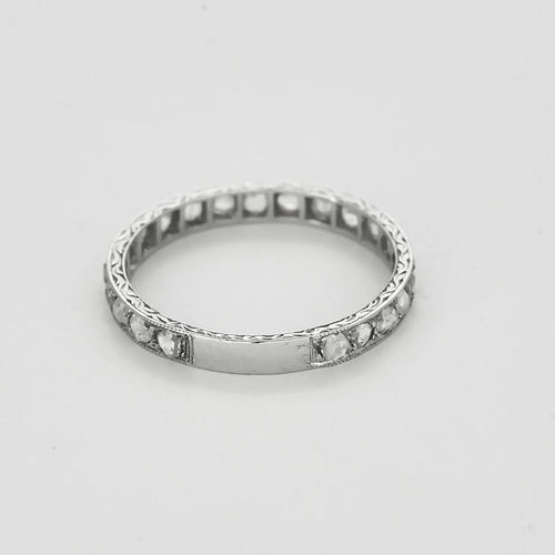 Bague 64 Alliance Art nouveau Belle Époque - Bague en platine et diamants 58 Facettes LP1406/
