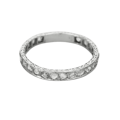 Bague 64 Alliance Art nouveau Belle Époque - Bague en platine et diamants 58 Facettes LP1406/