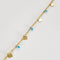 Collier Chaîne de cheville - Maille forçat plate en or jaune 18 carats et topazes 58 Facettes LP1389/