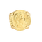 Bague 53 Bague porte-pièce en or jaune avec pièce Napoléon 10 Francs 58 Facettes LP1362/