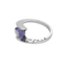 Bague 52 PERMALE - Bague en or blanc 18 carats avec tanzanite et diamants 58 Facettes LP1494/