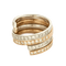 Bague 53 La Spirale - Ensemble de deux bagues en or bicolore 18K et diamants 58 Facettes LP1488/