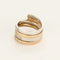 Bague 53 La Spirale - Ensemble de deux bagues en or bicolore 18K et diamants 58 Facettes LP1488/