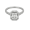 Bague 52 Bague solitaire illusion en or blanc 750 et diamants 58 Facettes LP1386/