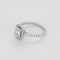 Bague 52 Bague solitaire illusion en or blanc 750 et diamants 58 Facettes LP1386/