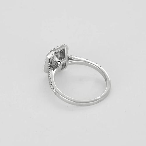 Bague 52 Bague solitaire illusion en or blanc 750 et diamants 58 Facettes LP1386/