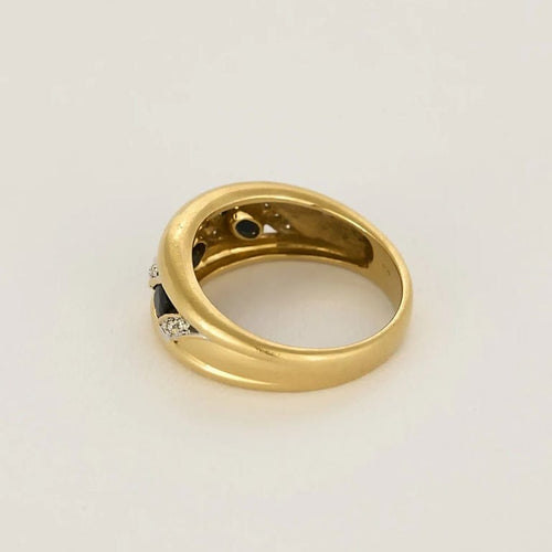 Bague 54 Prestige - Bague en or jaune et or blanc, saphirs et diamants 58 Facettes LP1432/