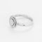 Bague 54 Bague solitaire illusion halo en or blanc 18 carats et diamants 58 Facettes LP1387/