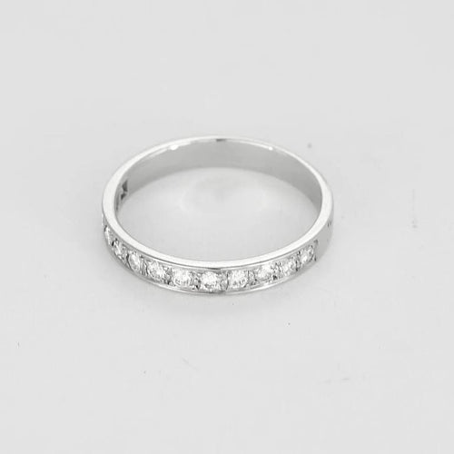 Bague 52 Alliance diamantée en or blanc 18 carats 58 Facettes LP1422/