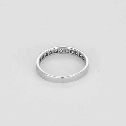 Bague 52 Alliance diamantée en or blanc 18 carats 58 Facettes LP1422/
