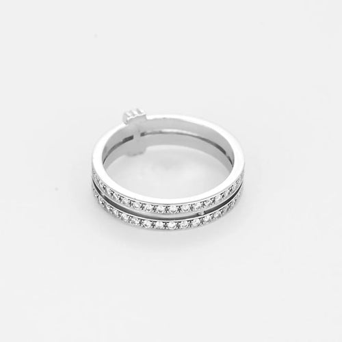 Bague 57 Mauboussin - Bague en or blanc 750 et diamants 58 Facettes LP1440/