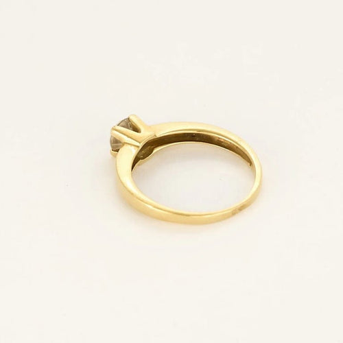 Bague 52 Bague solitaire en or jaune 18 ct et diamant 0,5 ct 58 Facettes LP1462/