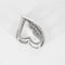 Pendentif Pendentif cœur en or blanc 14 ct pavé de diamants 58 Facettes LP1441/