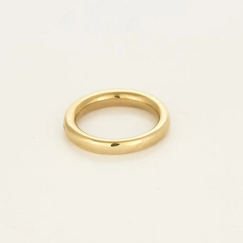Bague 53.5 Alliance - Bague en or jaune sertie de 18 diamants 58 Facettes LP1493/