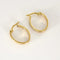 Boucles d'oreilles Créoles ovales - Boucles d'oreilles en or jaune, rose et blanc 750 58 Facettes LP1433/
