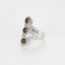 Bague 54 Nature Précieuse - Bague en or blanc avec quartz fumés et diamants 58 Facettes LP1500/