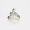 Bague 54 Nature Précieuse - Bague en or blanc avec quartz fumés et diamants 58 Facettes LP1500/