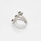 Bague 54 Nature Précieuse - Bague en or blanc avec quartz fumés et diamants 58 Facettes LP1500/
