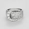 Bague 46 Bague ceinture en or blanc 750 pavée de 15 diamants 58 Facettes LP1476/