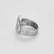 Bague 46 Bague ceinture en or blanc 750 pavée de 15 diamants 58 Facettes LP1476/