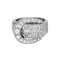 Bague 46 Bague ceinture diamantée en or blanc 58 Facettes LP1476/