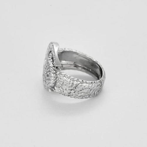 Bague 46 Bague ceinture diamantée en or blanc 58 Facettes LP1476/