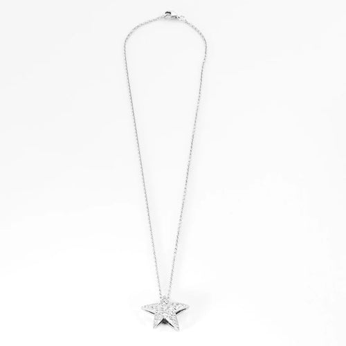 Collier L’Étoile Filante - Collier en or blanc avec diamants 58 Facettes LP1438/